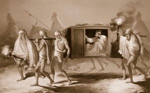 Poste-chaise de style indien au Punjab entre Loudiana et Amritsar, de 